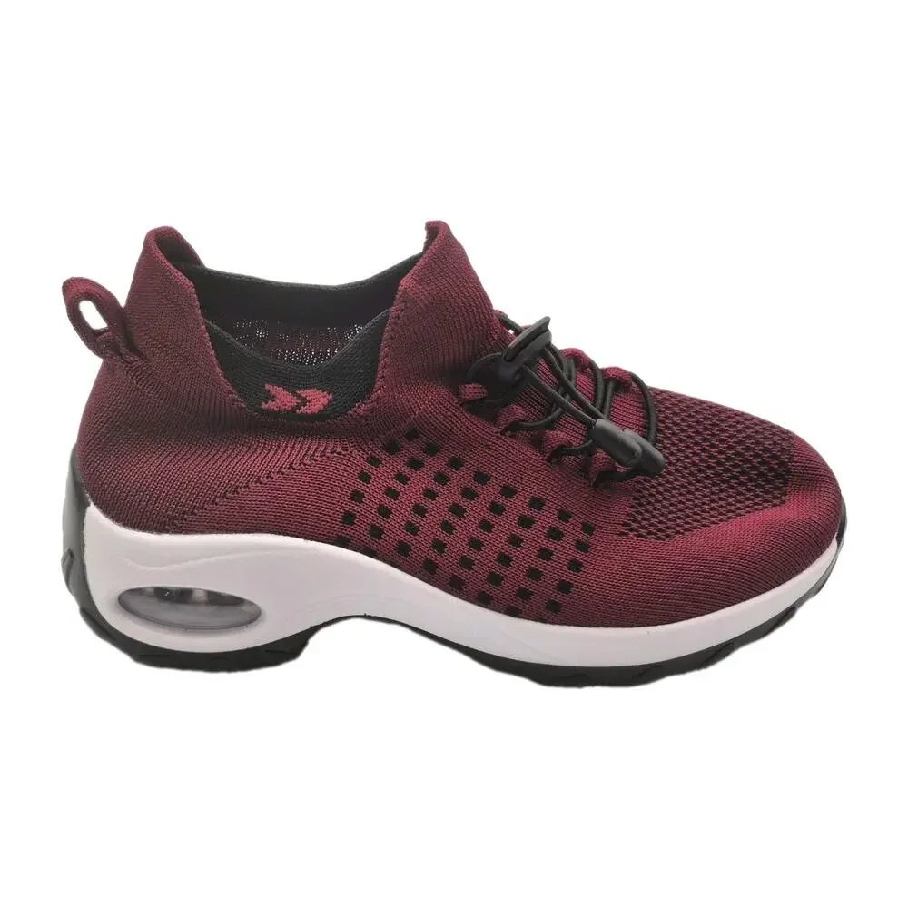 Maroon Slip-On Comfort Sneakers Women 6.5/37 NEVER WORN